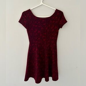 Floral Burgundy Dress